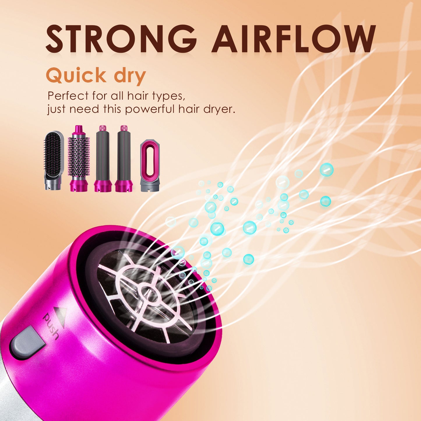 5 In 1 Hot Air Brush Styler Dryer